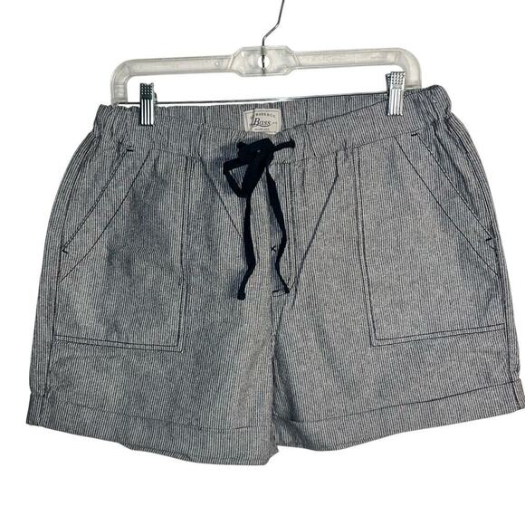 G.H. Bass & Co. Pants - G.H Bass & Co. Elastic Waist Drawstring Striped Shorts | Women’s Large | NWT